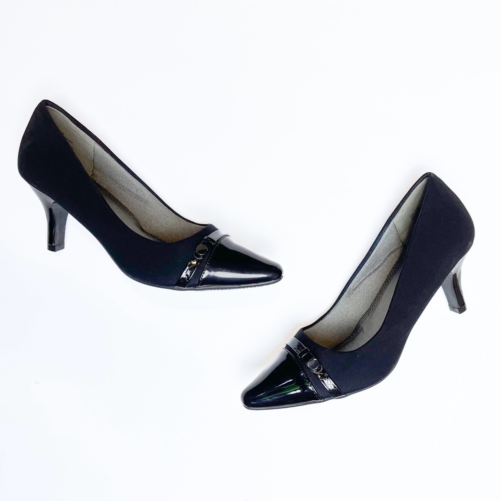 Marbella Black Kitten Heels size 8